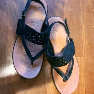 Black ankle strap sandals